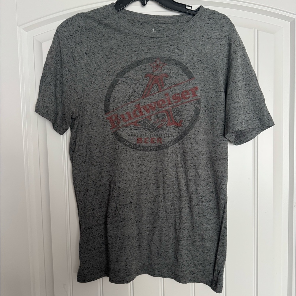 Budweiser Heather Gray Short Sleeve Tee